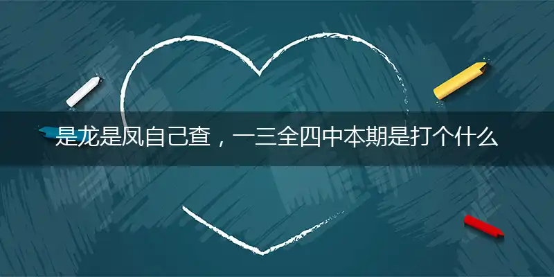 是龙是凤自己查,一三全四中本期