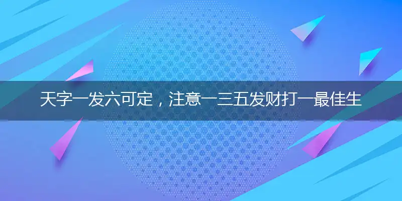 天字一发六可定，注意一三五发财打一最佳生肖,准确词语解读