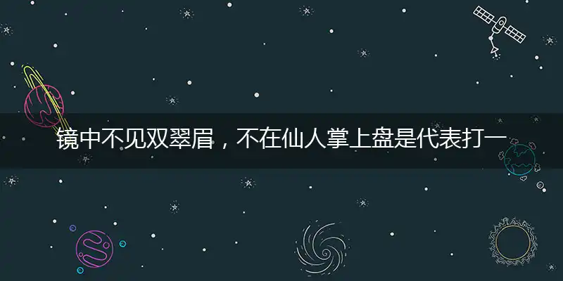 镜中不见双翠眉,不在仙人掌上盘