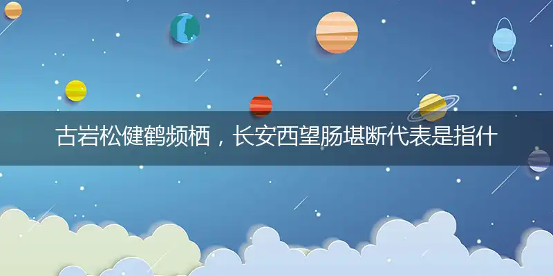 古岩松健鹤频栖,长安西望肠堪断