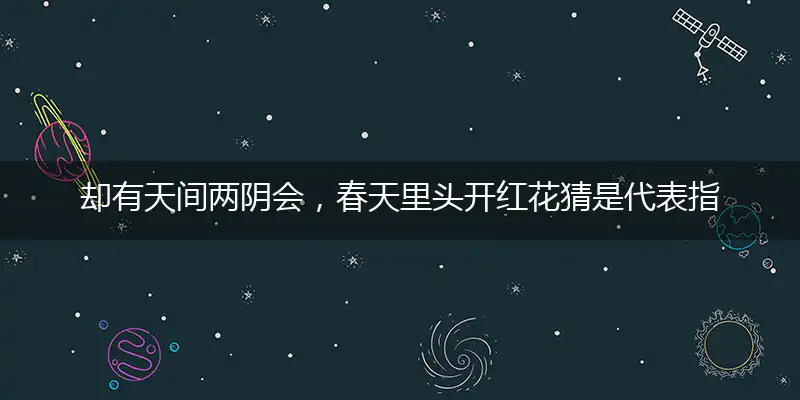 却有天间两阴会,春天里头开红花