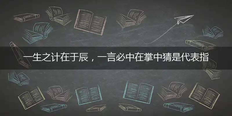 一生之计在于辰,一言必中在掌中
